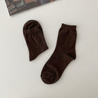 AURACASA Daily Women 5 Pairs Socks 03. Beige Flower Set