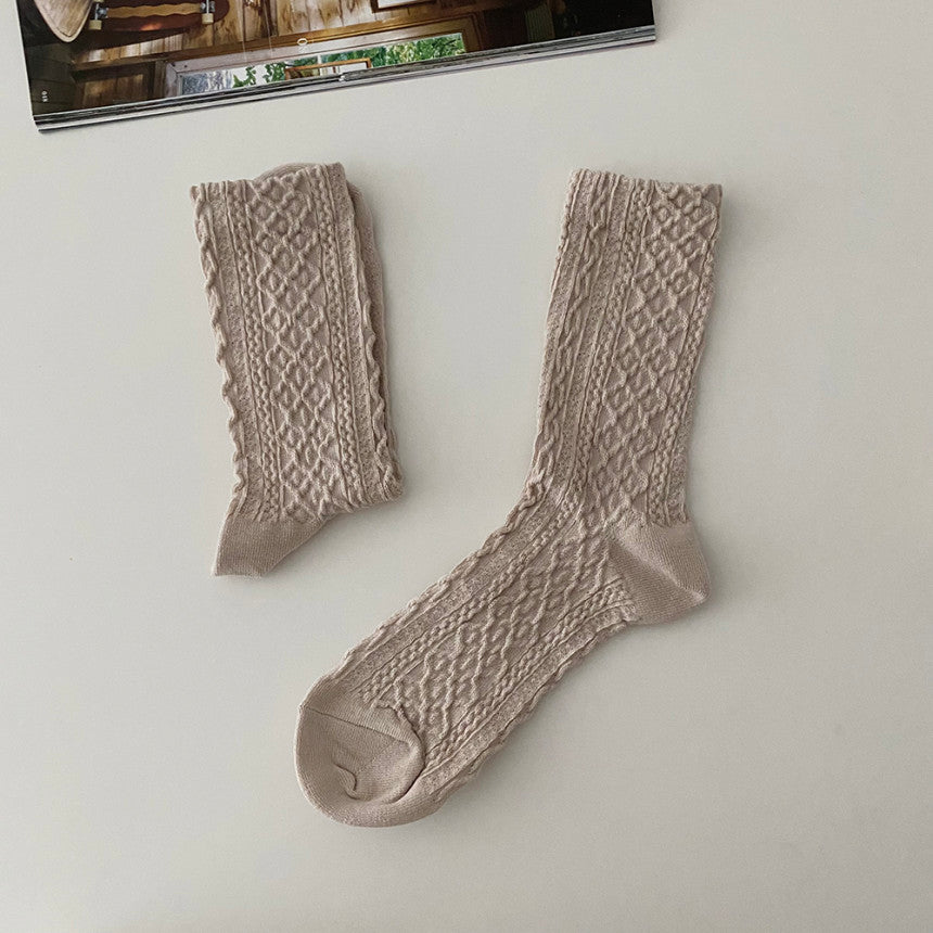 AURACASA Embroidered socks 여자 자수 양말