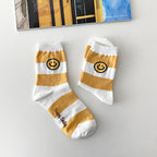 AURACASA Daily Women 5 Pairs Socks 02. Smile Yellow