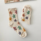 AURACASA Daily Women 5 Pairs Socks 11. Khaki Brown set