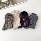 AURACASA Embroidered socks 여자 자수 양말