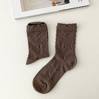 AURACASA Daily Women 5 Pairs Socks 01. Orange Beige Set