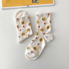 AURACASA Daily Women 5 Pairs Socks 02. Smile Yellow