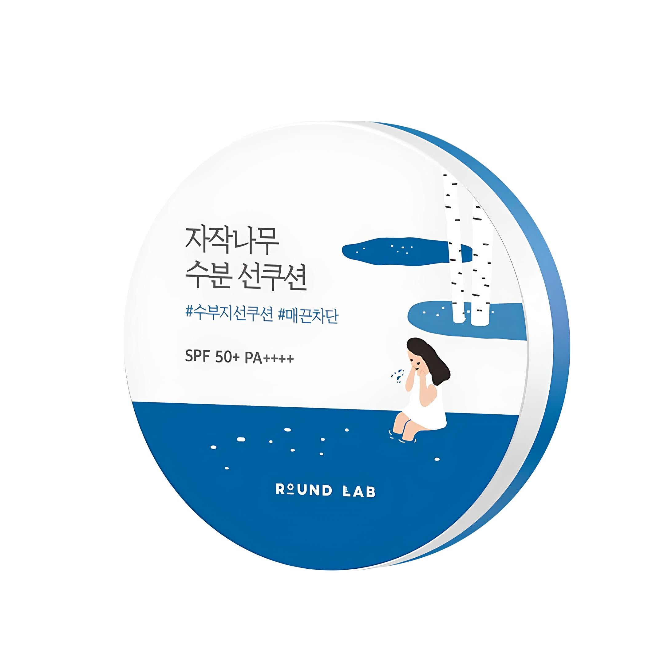 [Round Lab] (OTC) BIRCH JUICE MOISTURIZING UVLOCK SUN CUSHION_15g Hydrating UV Protection 15g