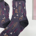 AURACASA Daily Women 5 Pairs Socks 14. Purple Set