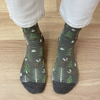 AURACASA Daily Women 5 Pairs Socks 11. Khaki Brown set