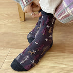 AURACASA Daily Women 5 Pairs Socks 14. Purple Set