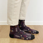 AURACASA Daily Women 5 Pairs Socks 14. Purple Set