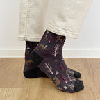AURACASA Daily Women 5 Pairs Socks 14. Purple Set
