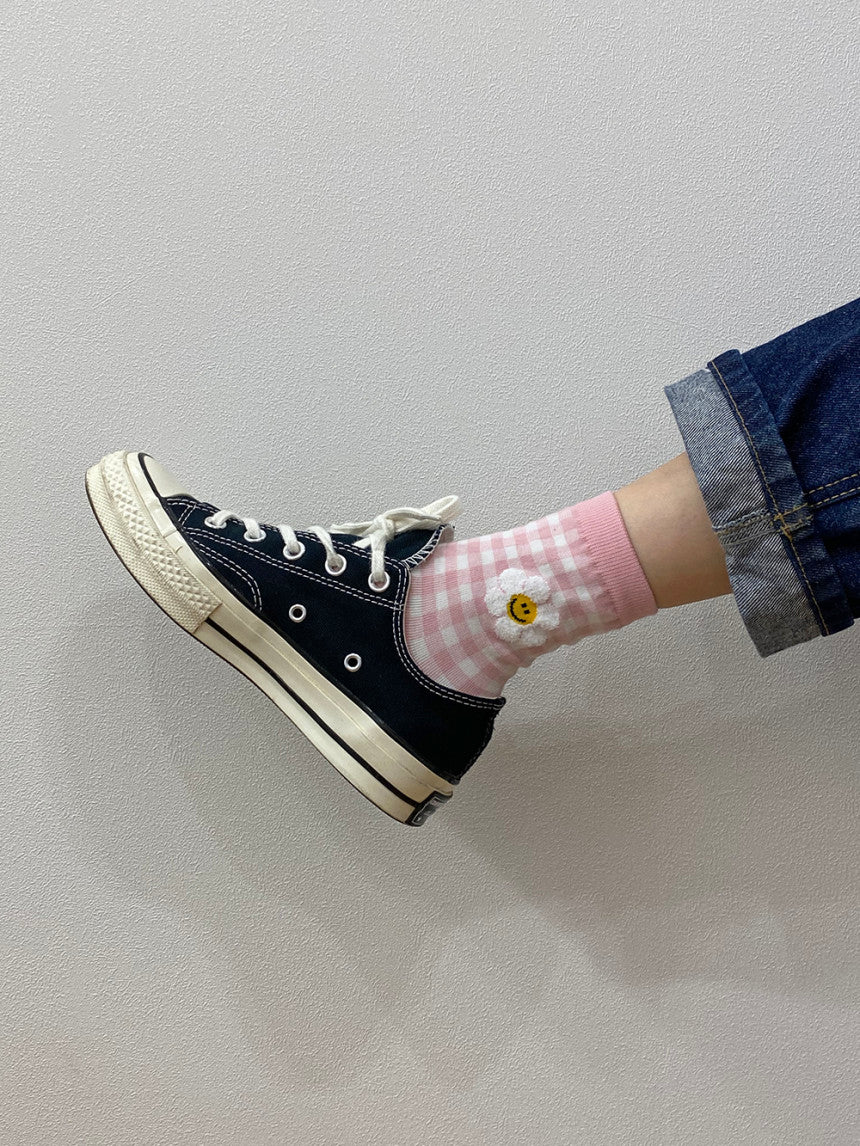 AURACASA Cute Gift Women 5 Pairs Socks Pink Set 귀여운 5종 양말 핑크세트