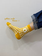 AURACASA Cute Gift Women 5 Pairs Socks Yellow Set Gift Set 귀여운 5종 양말 노랑 선물 세트