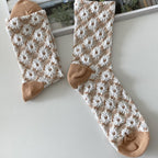 AURACASA Daily Women 5 Pairs Socks 11. Khaki Brown set