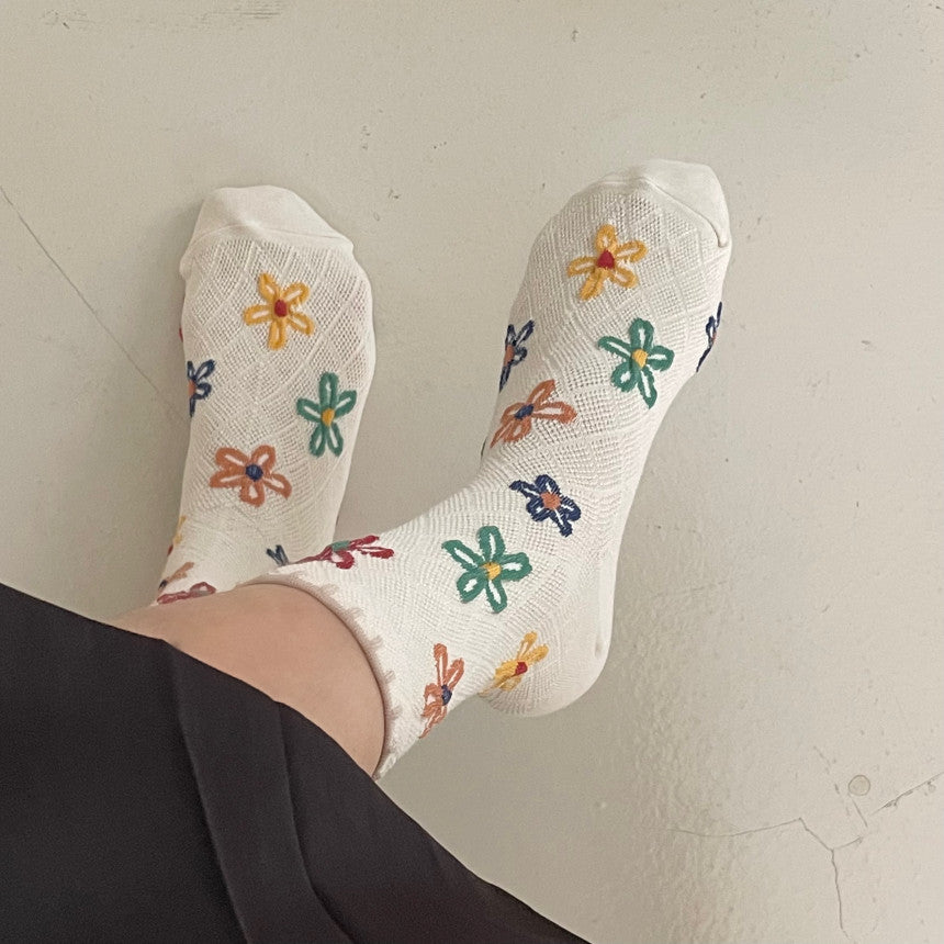 AURACASA Daily Women 5 Pairs Socks 11. Khaki Brown set