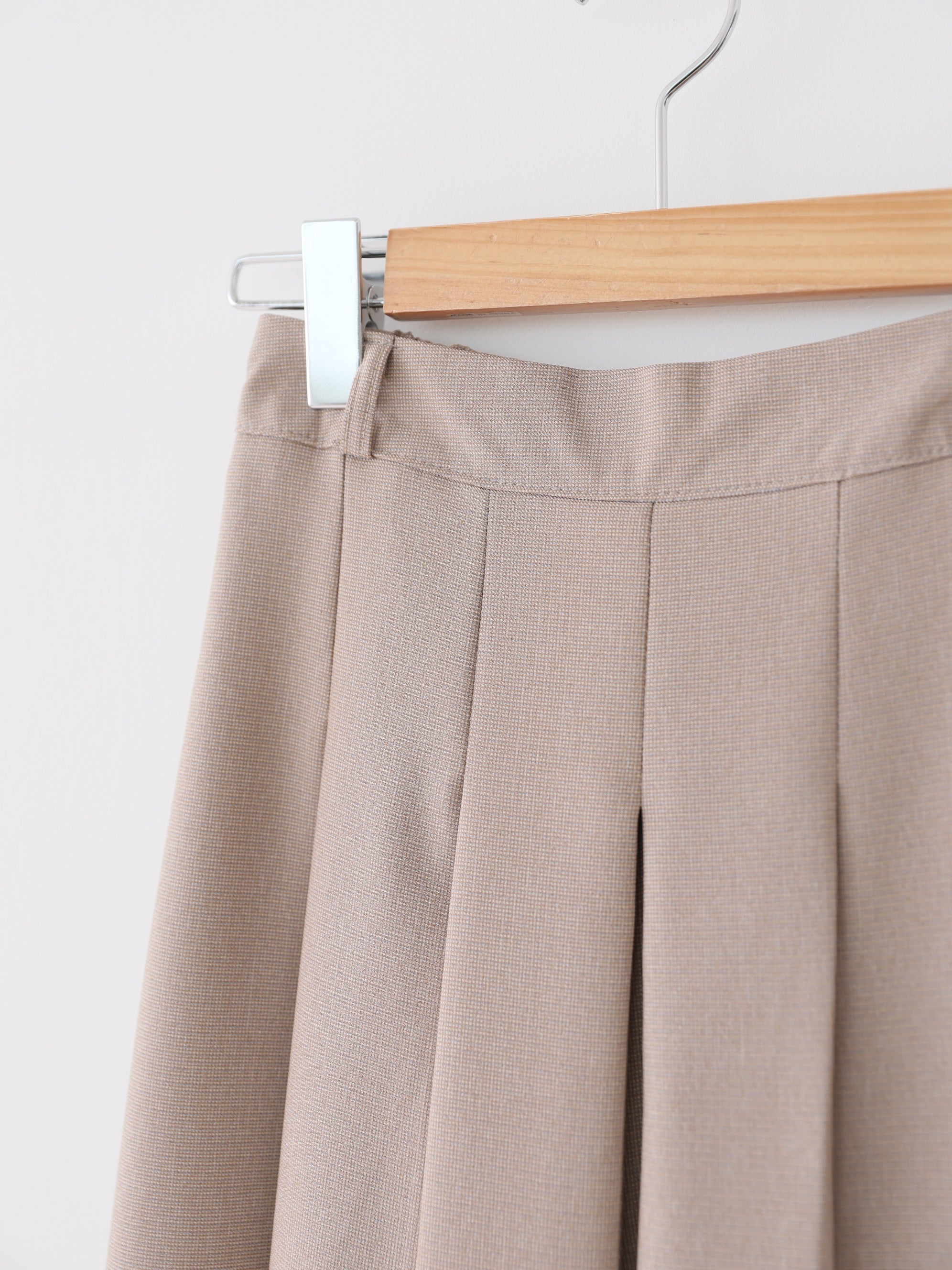 AURACASA Pintuck Pleated Wide-Leg Pants