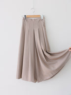 AURACASA Pintuck Pleated Wide-Leg Pants