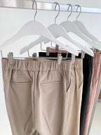 AURACASA Micro Back-Banding Wide Slacks – High-Waist Straight Fit Basic Pants (Spring/Summer)