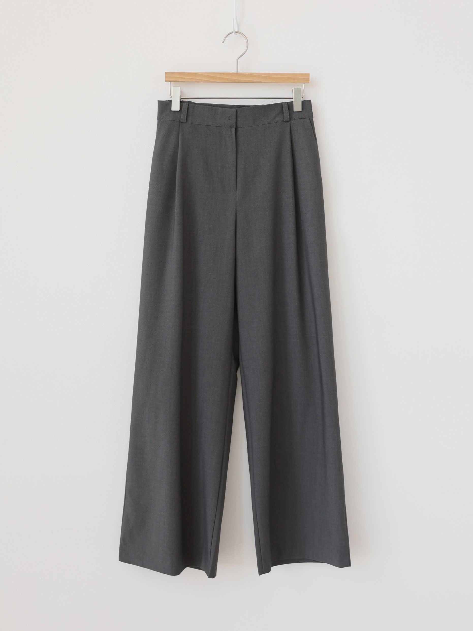 AURACASA Rookie Side-Banding Wide Slacks – High-Waist Pintuck Straight Fit Pants