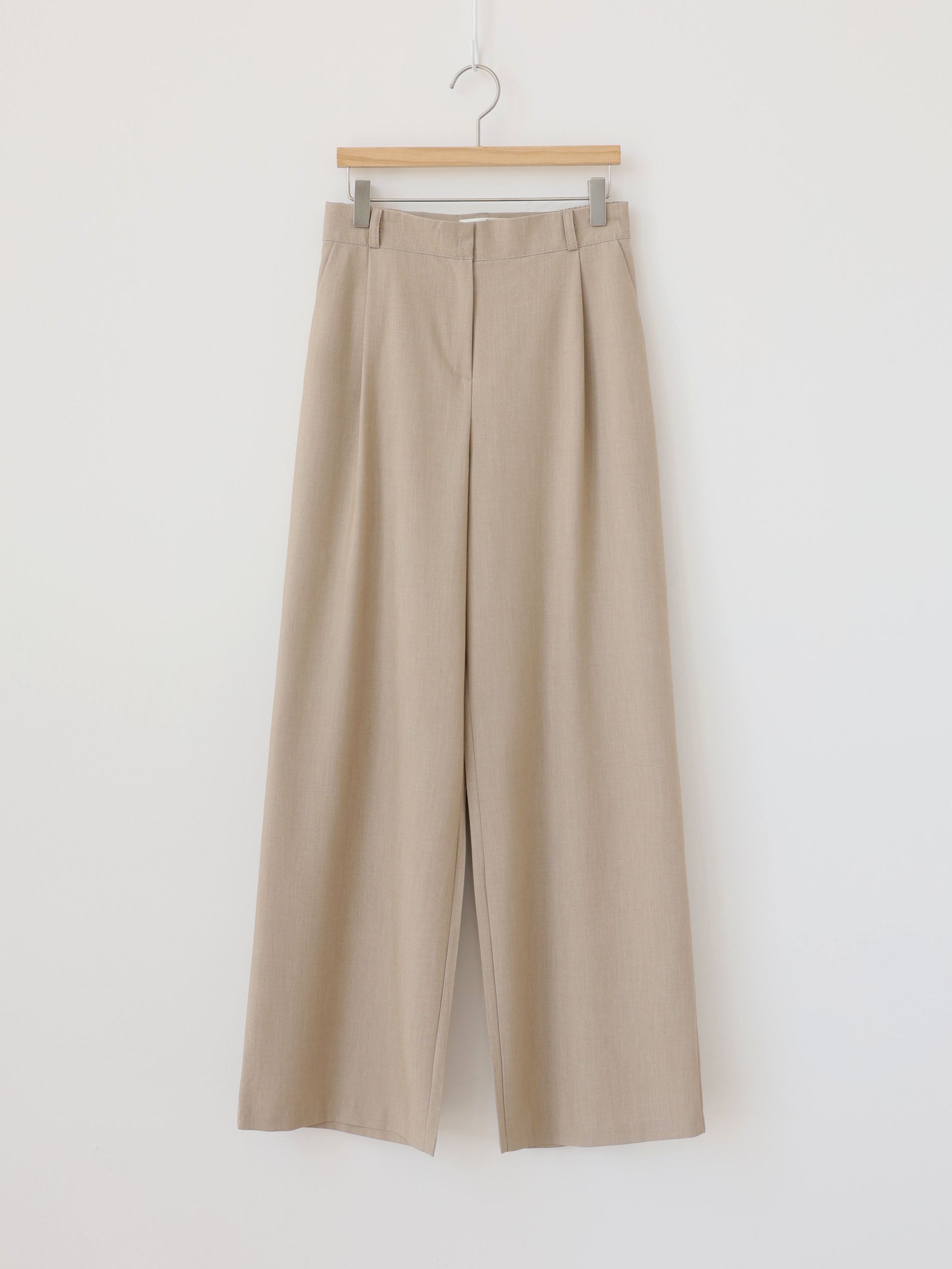 AURACASA Rookie Side-Banding Wide Slacks – High-Waist Pintuck Straight Fit Pants