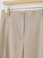 AURACASA Rookie Side-Banding Wide Slacks – High-Waist Pintuck Straight Fit Pants
