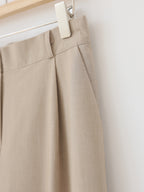 AURACASA Rookie Side-Banding Wide Slacks – High-Waist Pintuck Straight Fit Pants