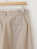 AURACASA Rookie Side-Banding Wide Slacks – High-Waist Pintuck Straight Fit Pants