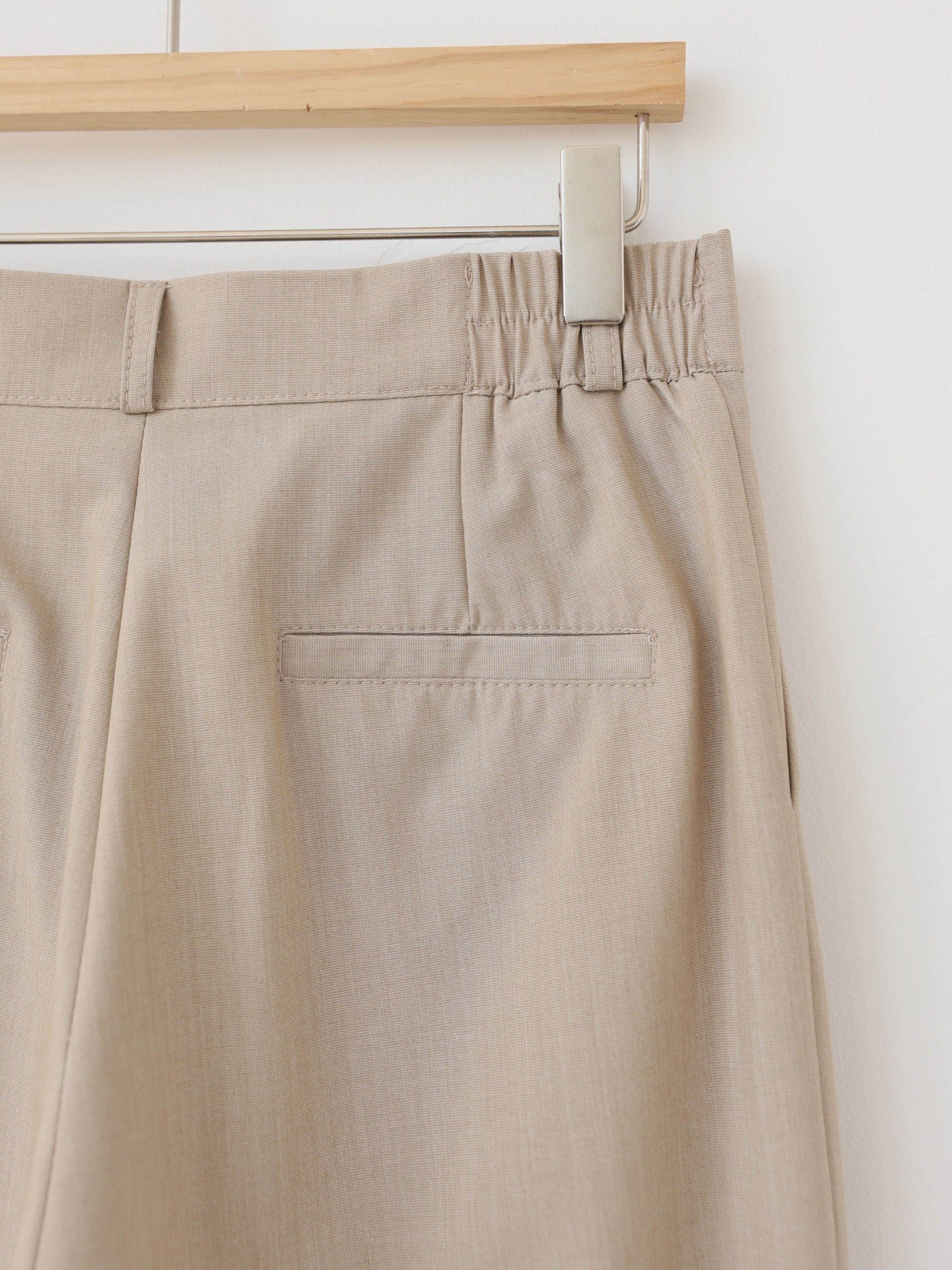 AURACASA Rookie Side-Banding Wide Slacks – High-Waist Pintuck Straight Fit Pants
