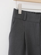 AURACASA Spa Pintuck Banding Slacks – High-Waist Cropped Wide Fit Pants (Spring/Summer)
