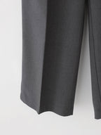 AURACASA Spa Pintuck Banding Slacks – High-Waist Cropped Wide Fit Pants (Spring/Summer)