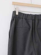 AURACASA Spa Pintuck Banding Slacks – High-Waist Cropped Wide Fit Pants (Spring/Summer)