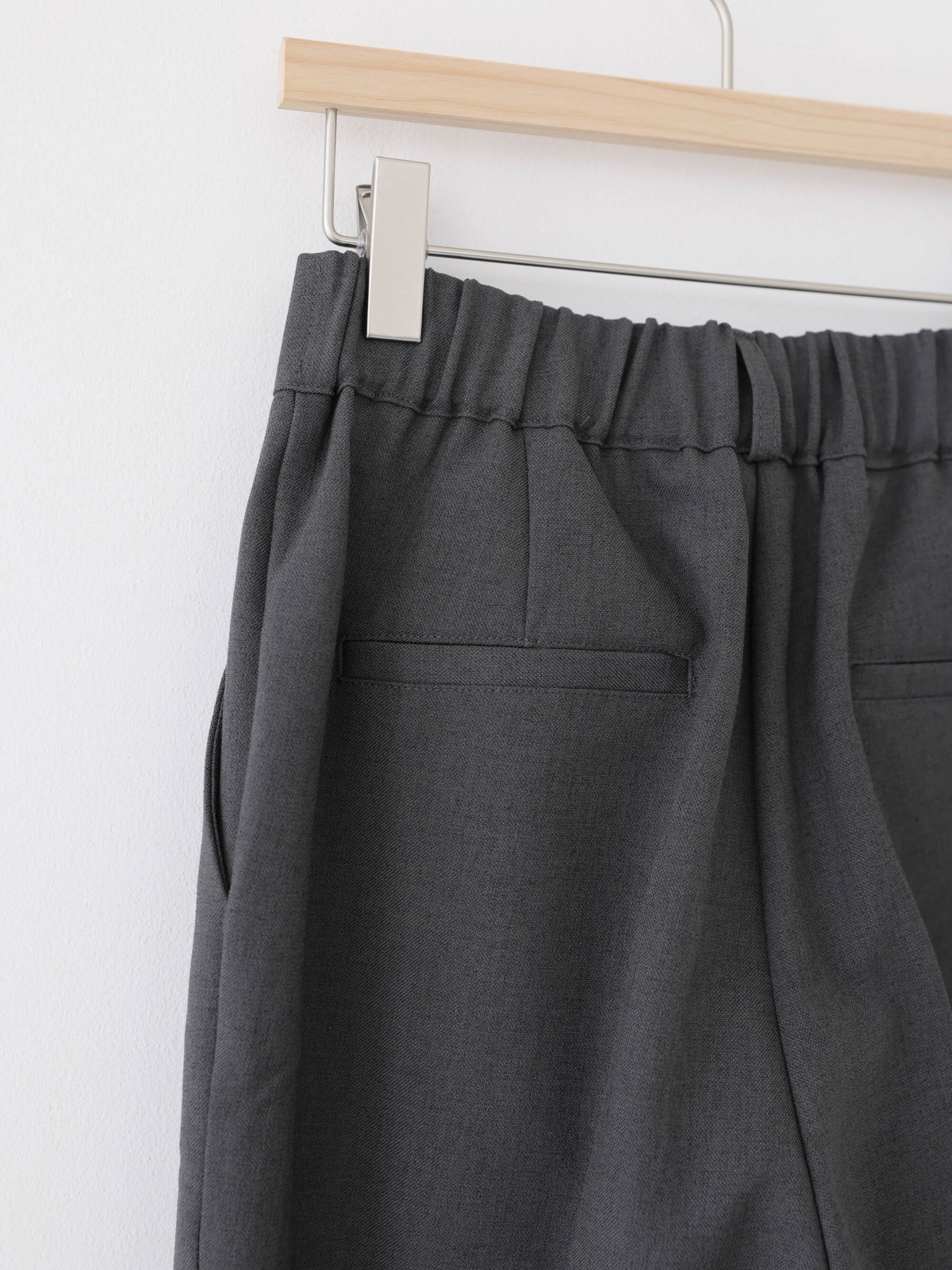 AURACASA Spa Pintuck Banding Slacks – High-Waist Cropped Wide Fit Pants (Spring/Summer)