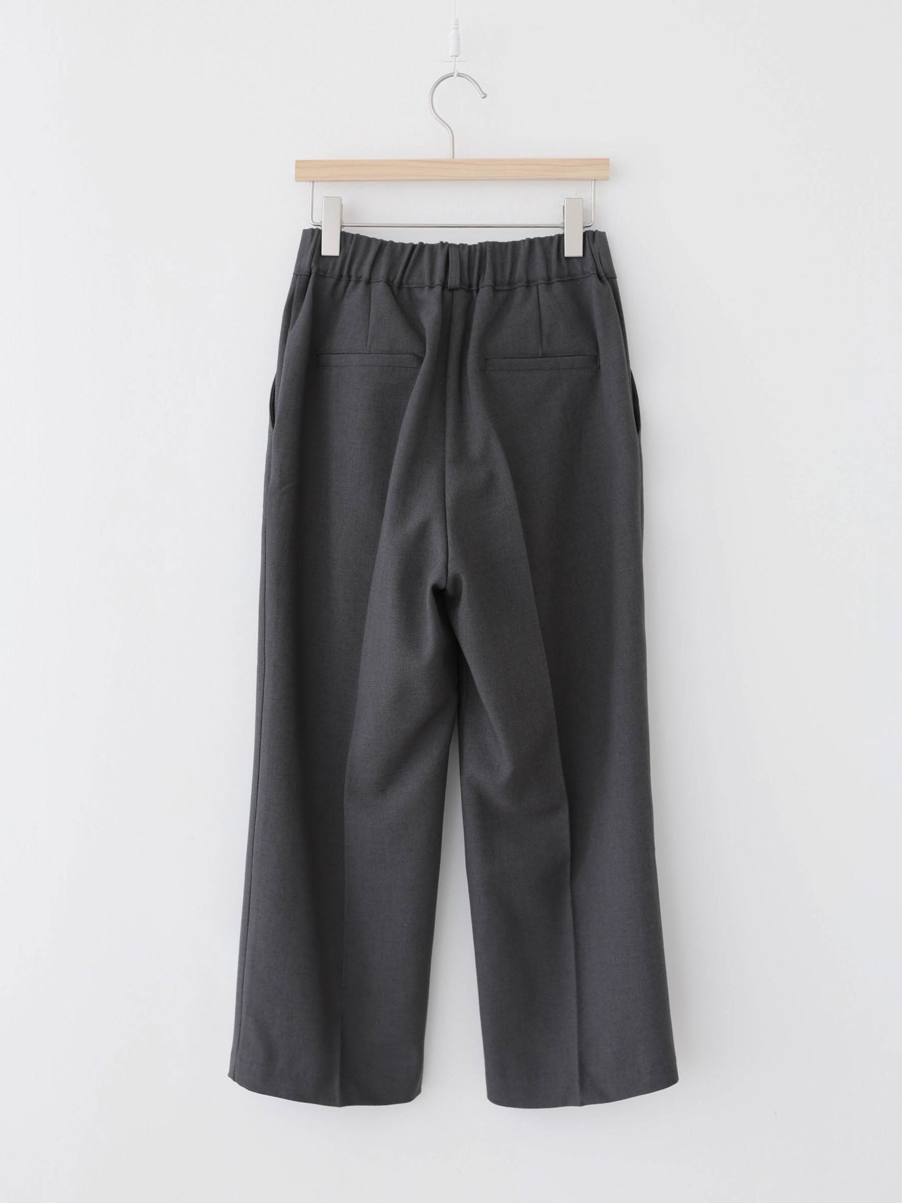AURACASA Spa Pintuck Banding Slacks – High-Waist Cropped Wide Fit Pants (Spring/Summer)