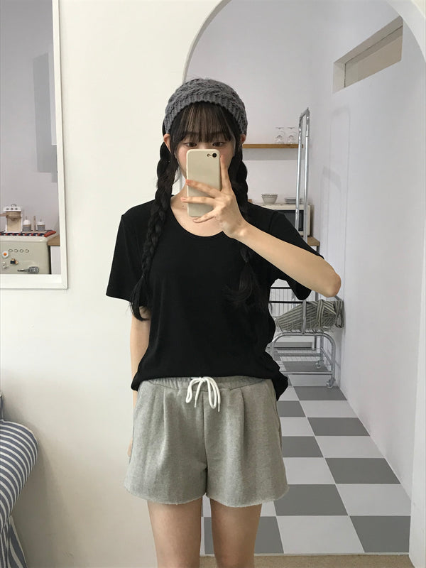 Soft Terry Summer Lounge Shorts – Elastic Waist Casual Fit