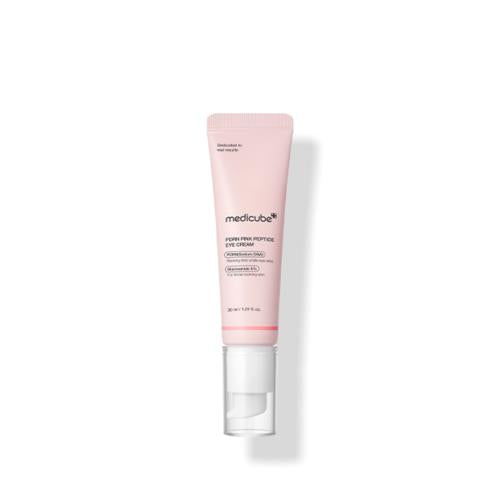 Medicube PDRN pink peptide eye cream 30ml tube with salmon DNA retinol and niacinamide formula