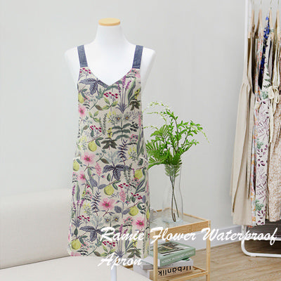 AURACASA Ramie Flower Waterproof Apron