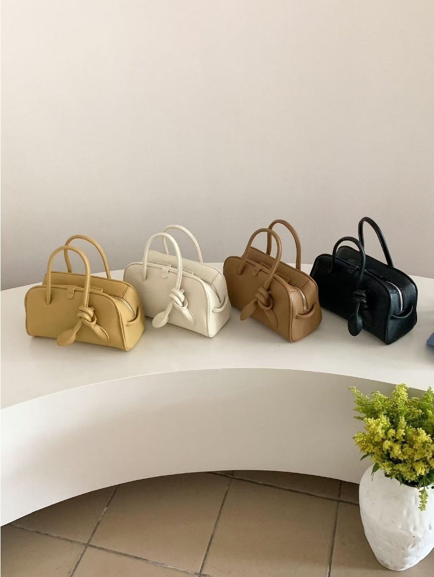 AURACASA Minimal Knot Boston Bag | Mini Top Handle Bag – AuraCasa