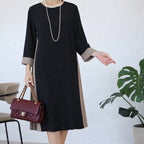 [AURACASA] Signature Pearl Side-Pleated Midi Dress   ✨입어보면 핏이 더욱 예쁘게 살아나는 우아한 플리츠 원피스입니다.