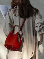 [AURACASA] Scarf Detail 3-Way Bucket Tote Bag ✨ 스카프 포인트로 분위기를 더한 데일리 버킷백
