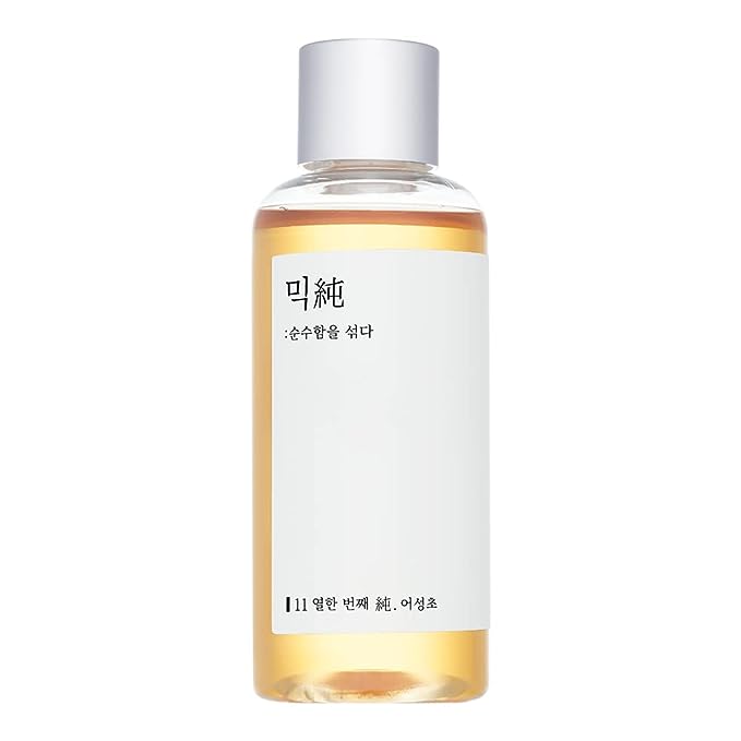MIXSOON Heartleaf Essence 100ml bottle, lightweight Korean skincare essence with 100% Houttuynia Cordata extract for sensitiv