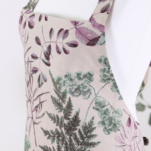 AURACASA | Beauty Olive apron High quality printed linen | 올리브 앞치마