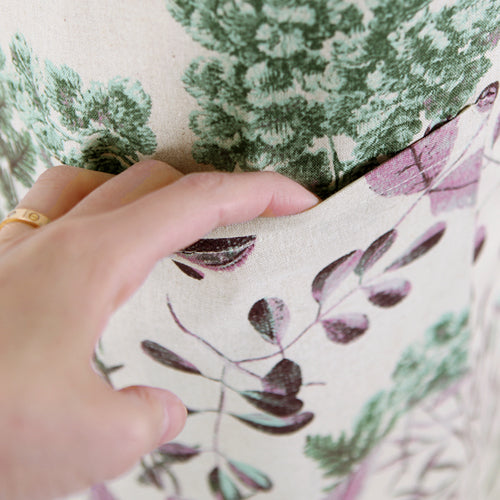 AURACASA | Beauty Olive apron High quality printed linen | 올리브 앞치마