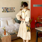 AURACASA Flower Mini Linen Apron 해바라기 앞치마