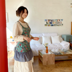 AURACASA Grace Denim Frill Apron 그레이스 데님 앞치마