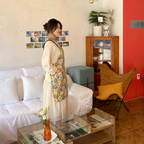 AURACASA Strawberry Linen Apron 딸기 린넨 앞치마