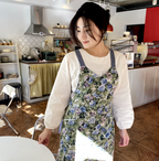 AURACASA Rose Linen Apron 로즈 린넨앞치마