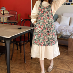 AURACASA Rose Linen Apron 로즈 린넨앞치마