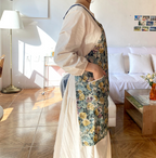 AURACASA Rose Linen Apron 로즈 린넨앞치마