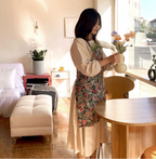 AURACASA Rose Linen Apron 로즈 린넨앞치마