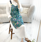 AURACASA Ramie Flower Waterproof Apron
