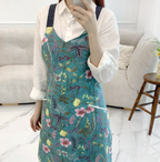 AURACASA Ramie Flower Waterproof Apron