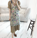 AURACASA Ramie Flower Waterproof Apron